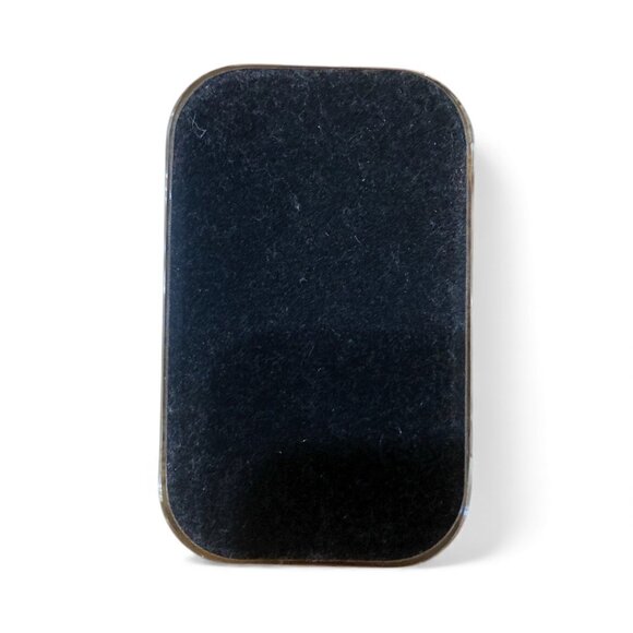 Vintage Glass Floral Paperweight w/Vase- Laurel Inc Rectangular-Lead Crystal - Picture 4 of 4